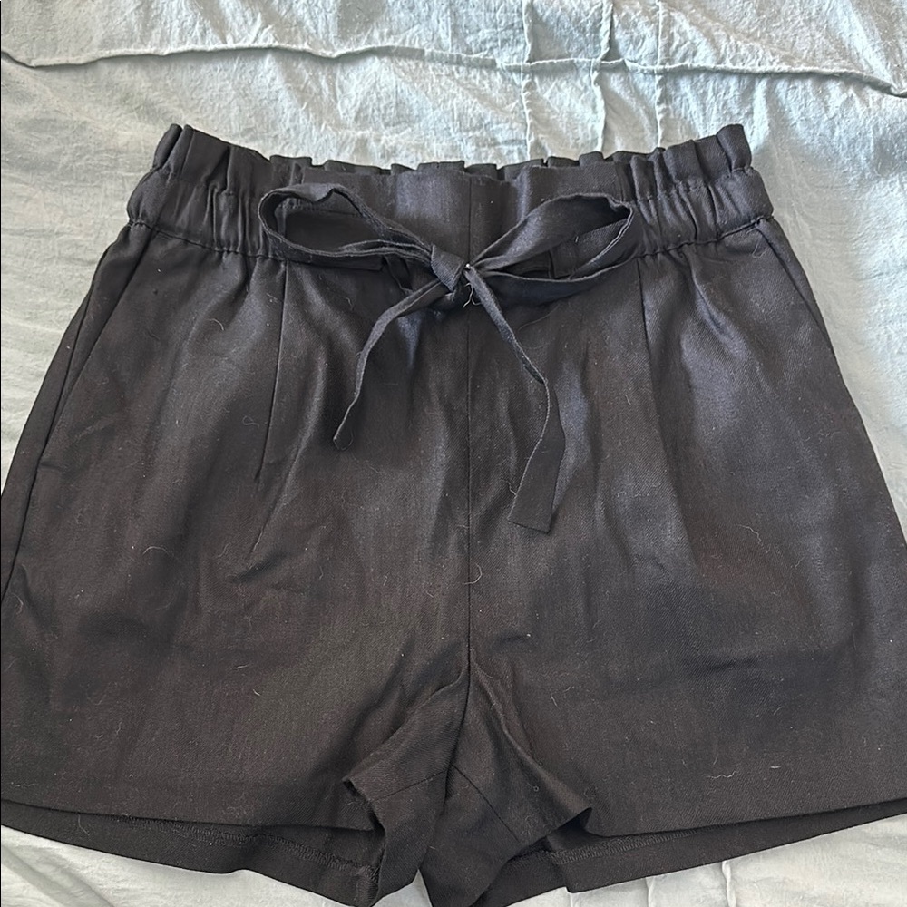 Women's Black Drawstring Shorts